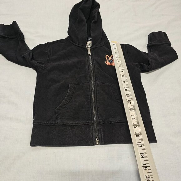 Psycho Bunny Full Zip Kangaroo Pocket Hoodie Size XXS 4 Black - Picture 7 of 12